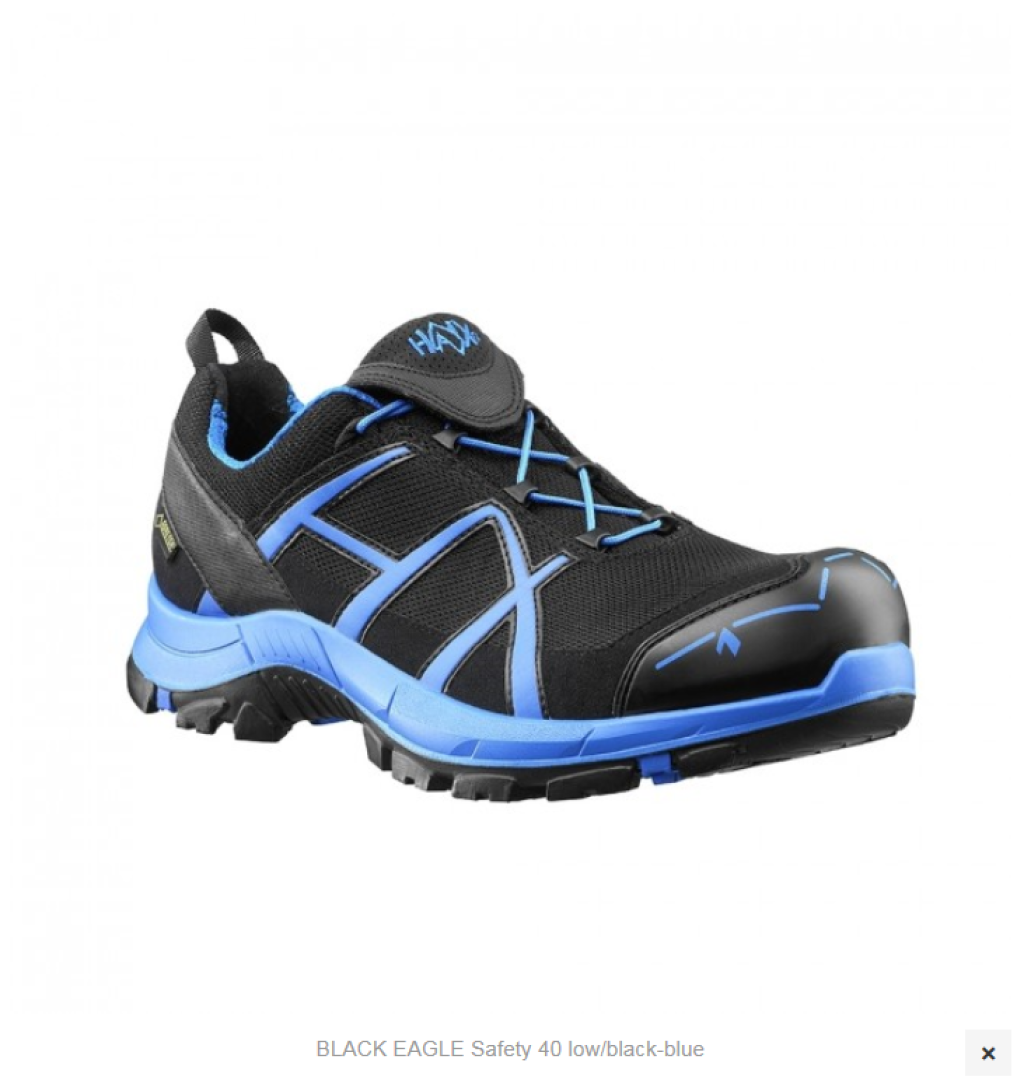 Haix Black Eagle safety 40 low black/ blue UK 14.5